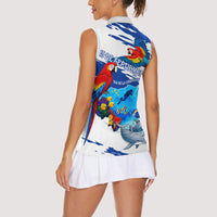 Honduras Independence Day Women Sleeveless Polo Shirt Honduran Cultural Heritage Patriotic Symbols Vibrant