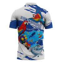 Honduras Independence Day Zipper Polo Shirt Honduran Cultural Heritage Patriotic Symbols Vibrant