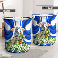Honduras Independence Day Laundry Basket Mayan Temple White Orchid Patriotic