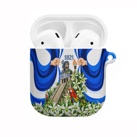 Honduras Independence Day AirPods Case Mayan Temple White Orchid Patriotic