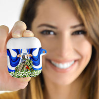 Honduras Independence Day AirPods Case Mayan Temple White Orchid Patriotic