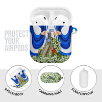 Honduras Independence Day AirPods Case Mayan Temple White Orchid Patriotic