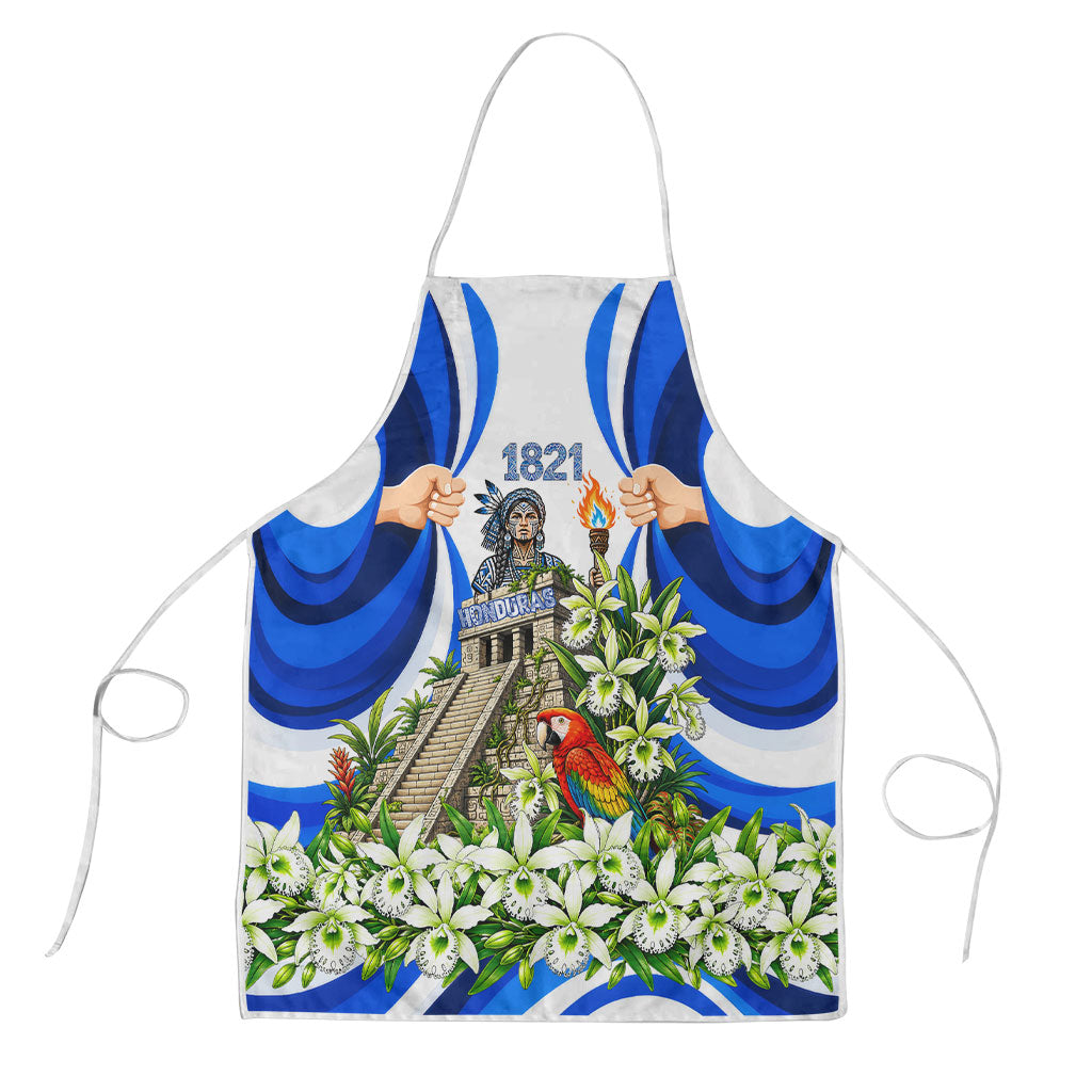 Honduras Independence Day Apron Mayan Temple White Orchid Patriotic