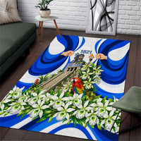Honduras Independence Day Area Rug Mayan Temple White Orchid Patriotic