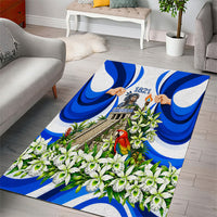 Honduras Independence Day Area Rug Mayan Temple White Orchid Patriotic