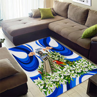 Honduras Independence Day Area Rug Mayan Temple White Orchid Patriotic