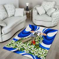 Honduras Independence Day Area Rug Mayan Temple White Orchid Patriotic