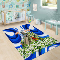 Honduras Independence Day Area Rug Mayan Temple White Orchid Patriotic