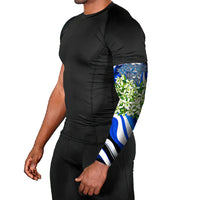 Honduras Independence Day Arm Sleeves Mayan Temple White Orchid Patriotic