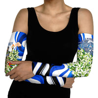 Honduras Independence Day Arm Sleeves Mayan Temple White Orchid Patriotic