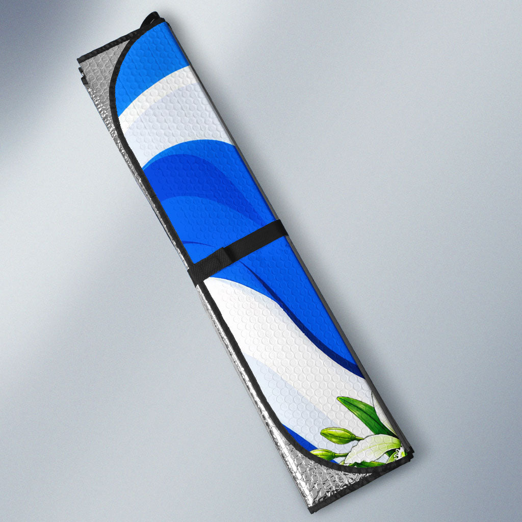 Honduras Independence Day Auto Sun Shade Mayan Temple White Orchid Patriotic