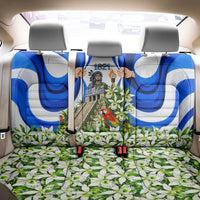 Honduras Independence Day Back Car Seat Cover Mayan Temple White Orchid Patriotic