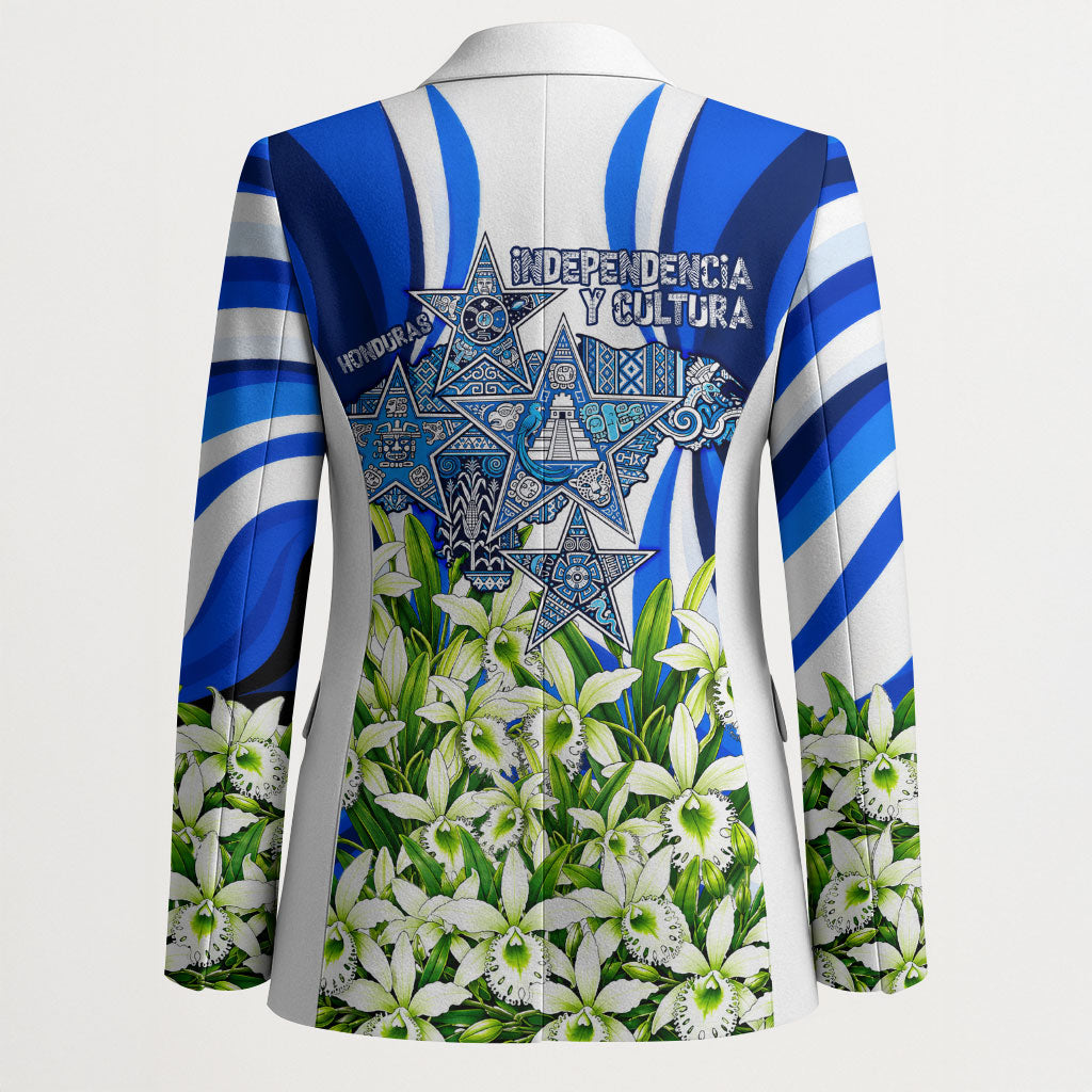 Honduras Independence Day Blazer Mayan Temple White Orchid Patriotic