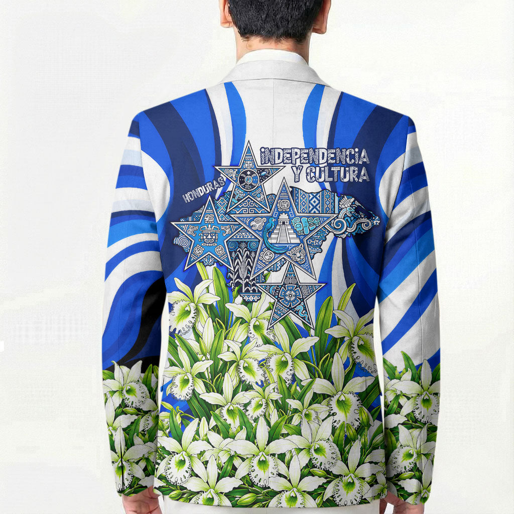 Honduras Independence Day Blazer Mayan Temple White Orchid Patriotic