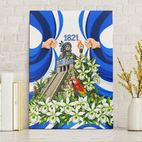 Honduras Independence Day Canvas Wall Art Mayan Temple White Orchid Patriotic