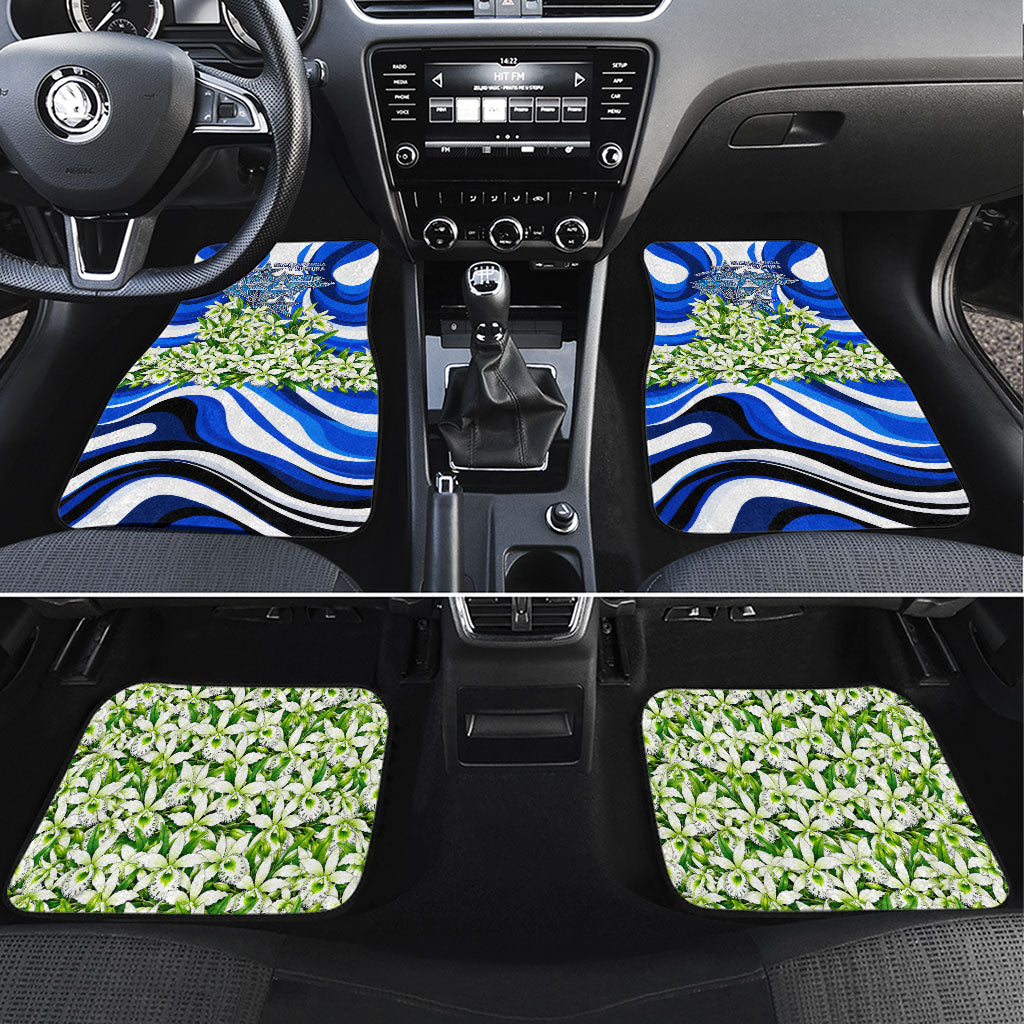 Honduras Independence Day Car Mats Mayan Temple White Orchid Patriotic
