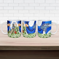 Honduras Independence Day Ceramic Mug Mayan Temple White Orchid Patriotic