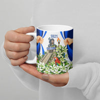 Honduras Independence Day Ceramic Mug Mayan Temple White Orchid Patriotic