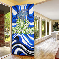 Honduras Independence Day Door Cover Mayan Temple White Orchid Patriotic