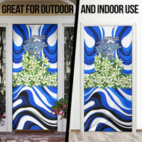 Honduras Independence Day Door Cover Mayan Temple White Orchid Patriotic