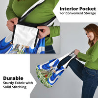 Honduras Independence Day Grocery Bag Mayan Temple White Orchid Patriotic