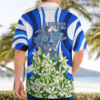 Honduras Independence Day Hawaiian Shirt Mayan Temple White Orchid Patriotic