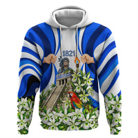 Honduras Independence Day Hoodie Mayan Temple White Orchid Patriotic
