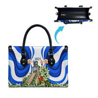 Honduras Independence Day Leather Bag Mayan Temple White Orchid Patriotic