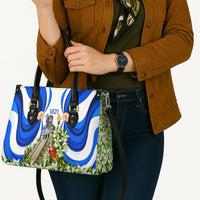 Honduras Independence Day Leather Bag Mayan Temple White Orchid Patriotic