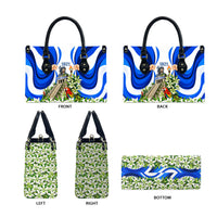 Honduras Independence Day Leather Bag Mayan Temple White Orchid Patriotic