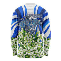 Honduras Independence Day Long Sleeve Shirt Mayan Temple White Orchid Patriotic
