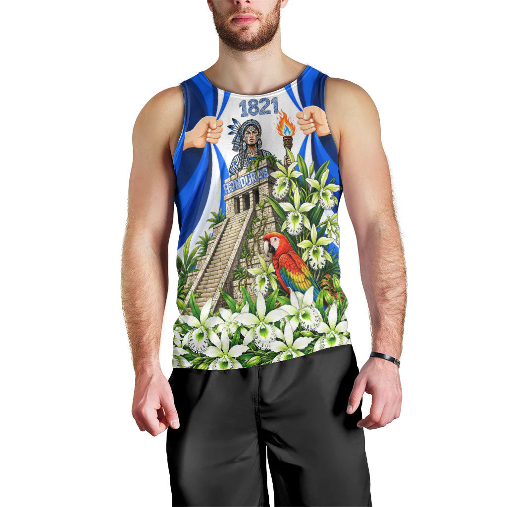 Honduras Independence Day Men Tank Top Mayan Temple White Orchid Patriotic