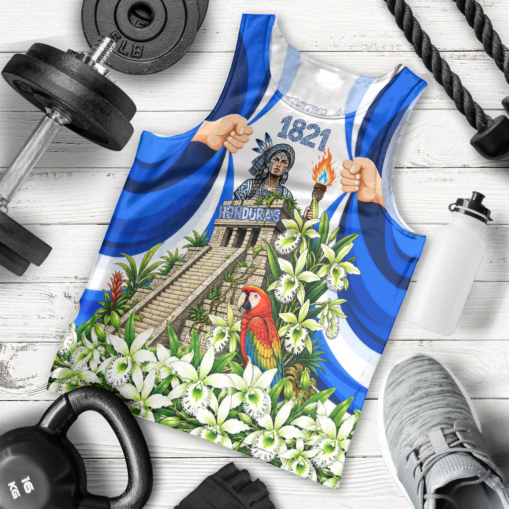 Honduras Independence Day Men Tank Top Mayan Temple White Orchid Patriotic