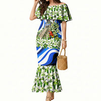 Honduras Independence Day Mermaid Dress Mayan Temple White Orchid Patriotic