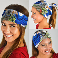 Honduras Independence Day Neck Gaiter Mayan Temple White Orchid Patriotic