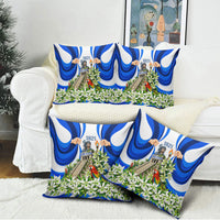 Honduras Independence Day Pillow Cover Mayan Temple White Orchid Patriotic