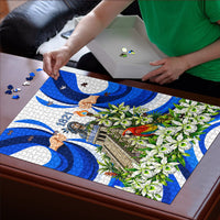 Honduras Independence Day Puzzle Mayan Temple White Orchid Patriotic
