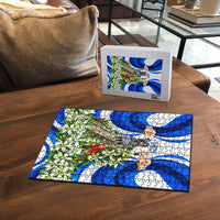 Honduras Independence Day Puzzle Mayan Temple White Orchid Patriotic