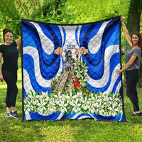 Honduras Independence Day Quilt Mayan Temple White Orchid Patriotic