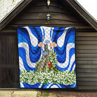 Honduras Independence Day Quilt Mayan Temple White Orchid Patriotic