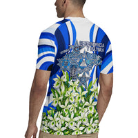 Honduras Independence Day Rugby Jersey Mayan Temple White Orchid Patriotic
