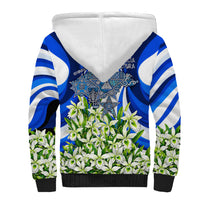 Honduras Independence Day Sherpa Hoodie Mayan Temple White Orchid Patriotic