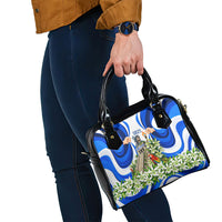 Honduras Independence Day Shoulder Handbag Mayan Temple White Orchid Patriotic