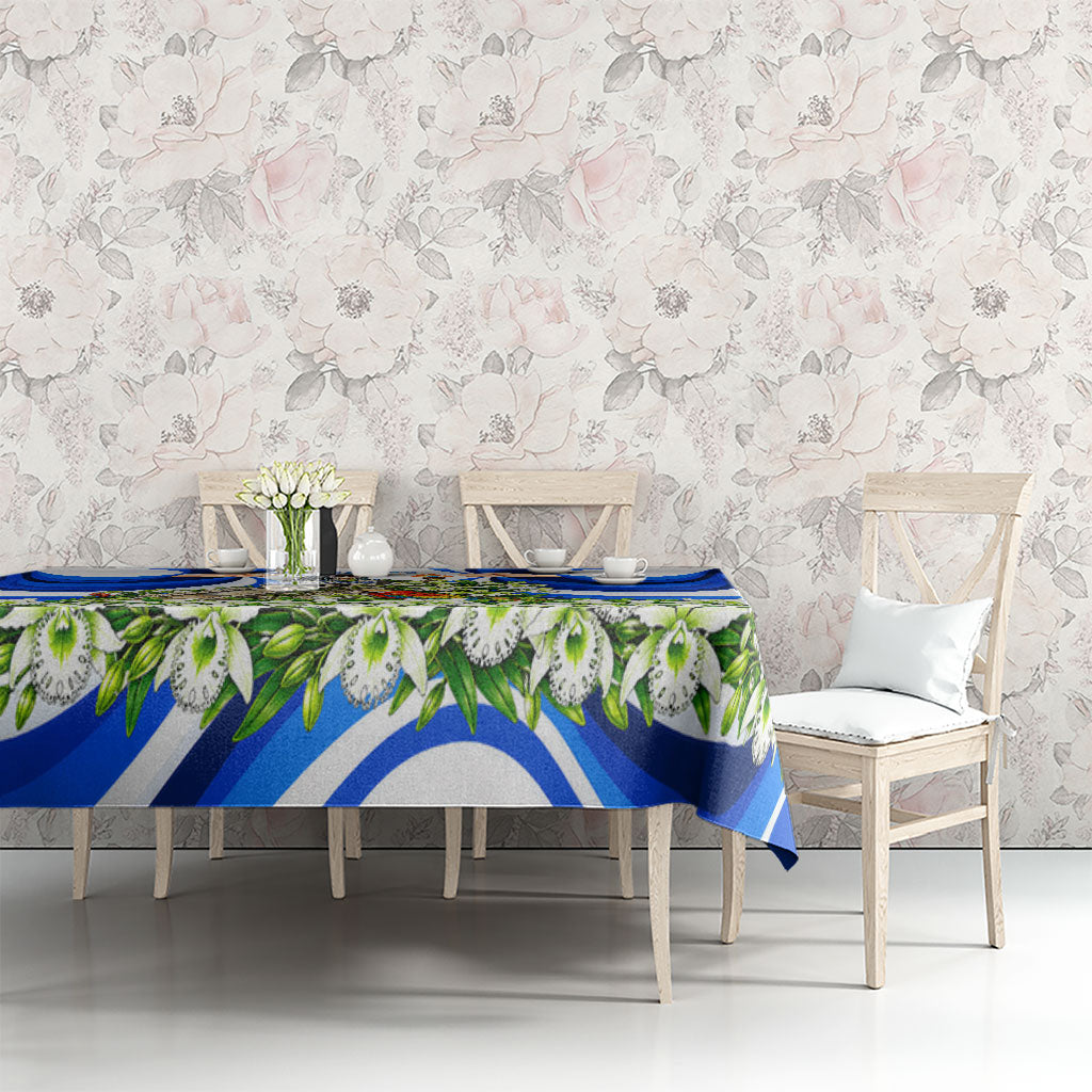 Honduras Independence Day Tablecloth Mayan Temple White Orchid Patriotic