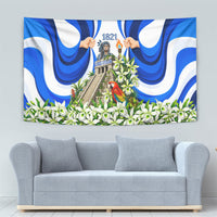 Honduras Independence Day Tapestry Mayan Temple White Orchid Patriotic