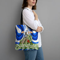 Honduras Independence Day Tote Bag Mayan Temple White Orchid Patriotic