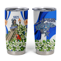 Honduras Independence Day Tumbler Cup Mayan Temple White Orchid Patriotic