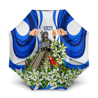Honduras Independence Day Umbrella Mayan Temple White Orchid Patriotic