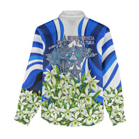 Honduras Independence Day Women Casual Shirt Mayan Temple White Orchid Patriotic
