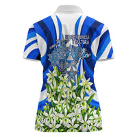 Honduras Independence Day Women Polo Shirt Mayan Temple White Orchid Patriotic